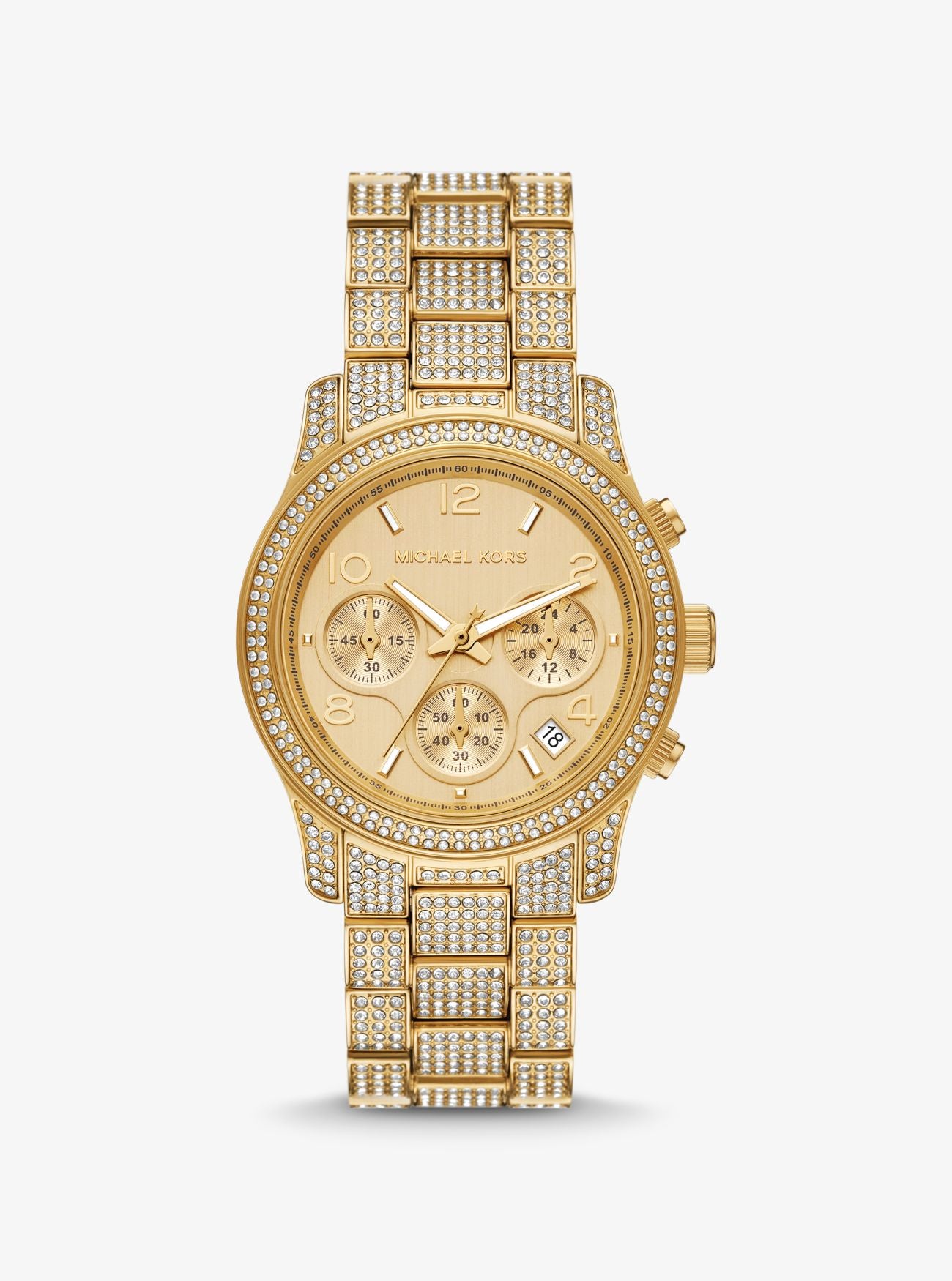 Michael Kors Runway Pavé Gold-Tone Watch