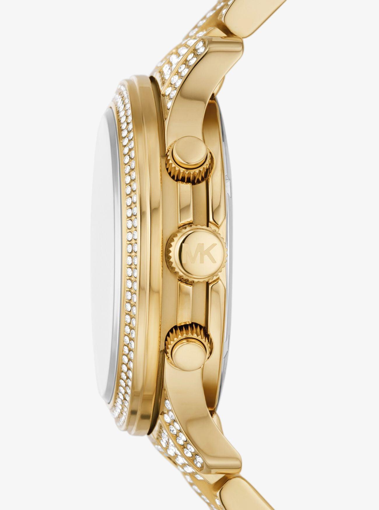 Michael Kors Runway Pavé Gold-Tone Watch