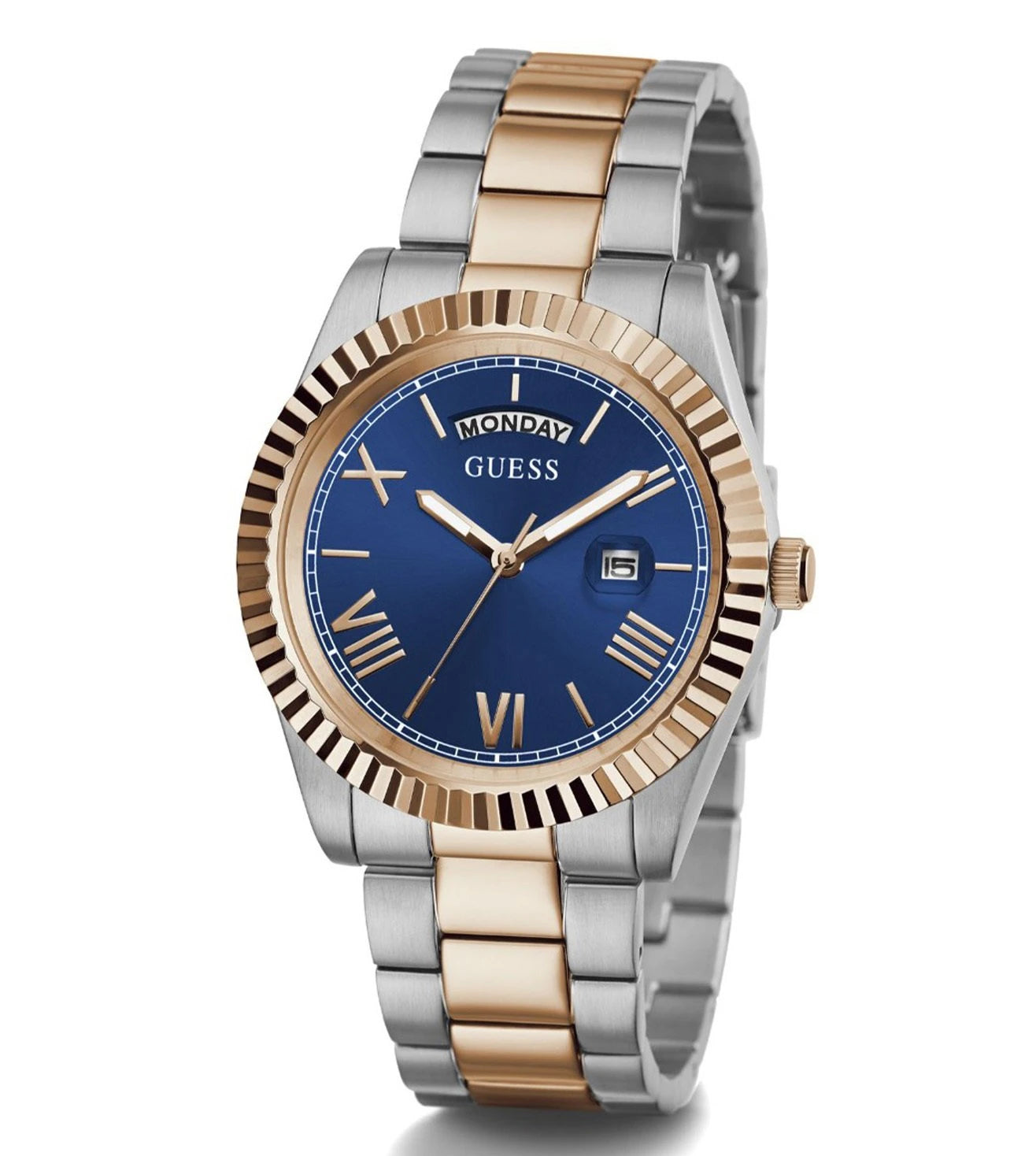 GUESS Men's 2-Tone Day/Date Watch