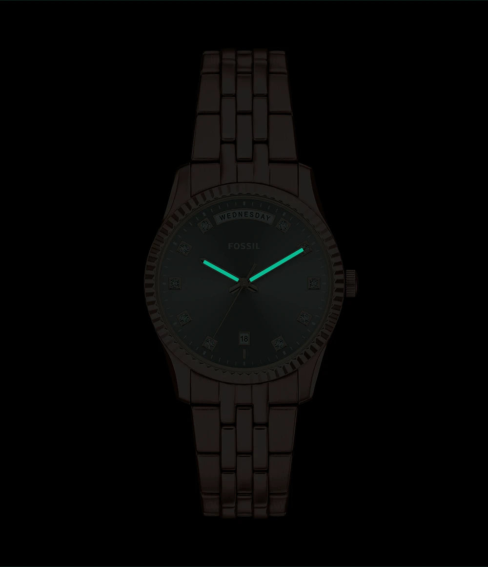 Fossil Scarlette Three-Hand Day-Date