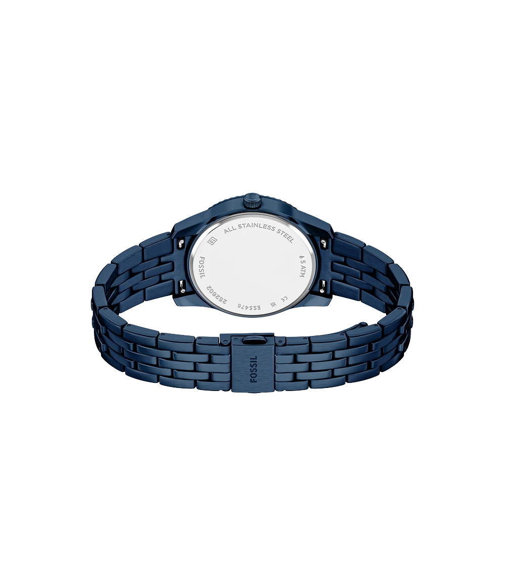Fossil Scarlette Three-Hand Navy Stainless Steel Watch