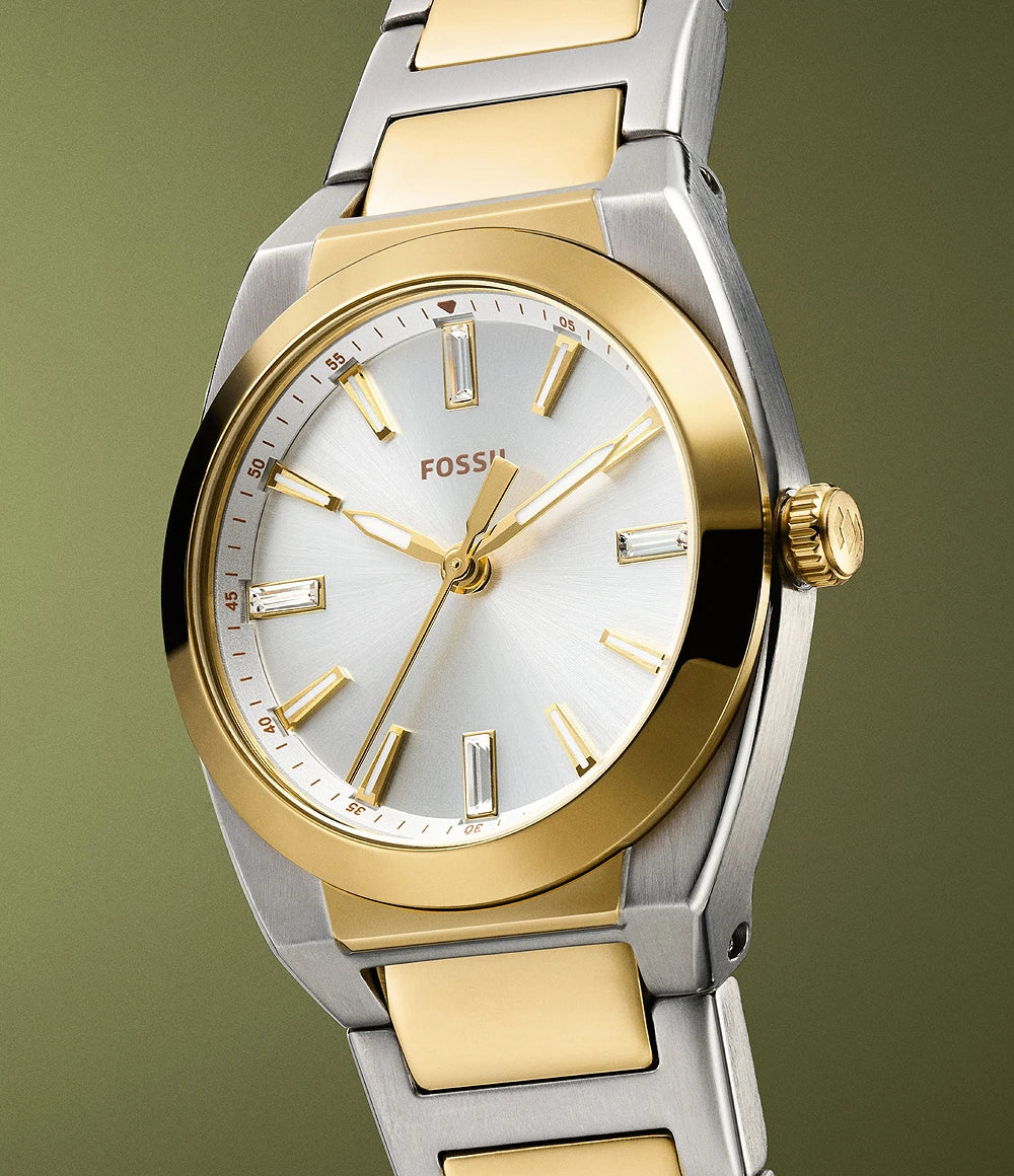 Fossil Everett Three-Hand Two-Tone Stainless-Steel Watch