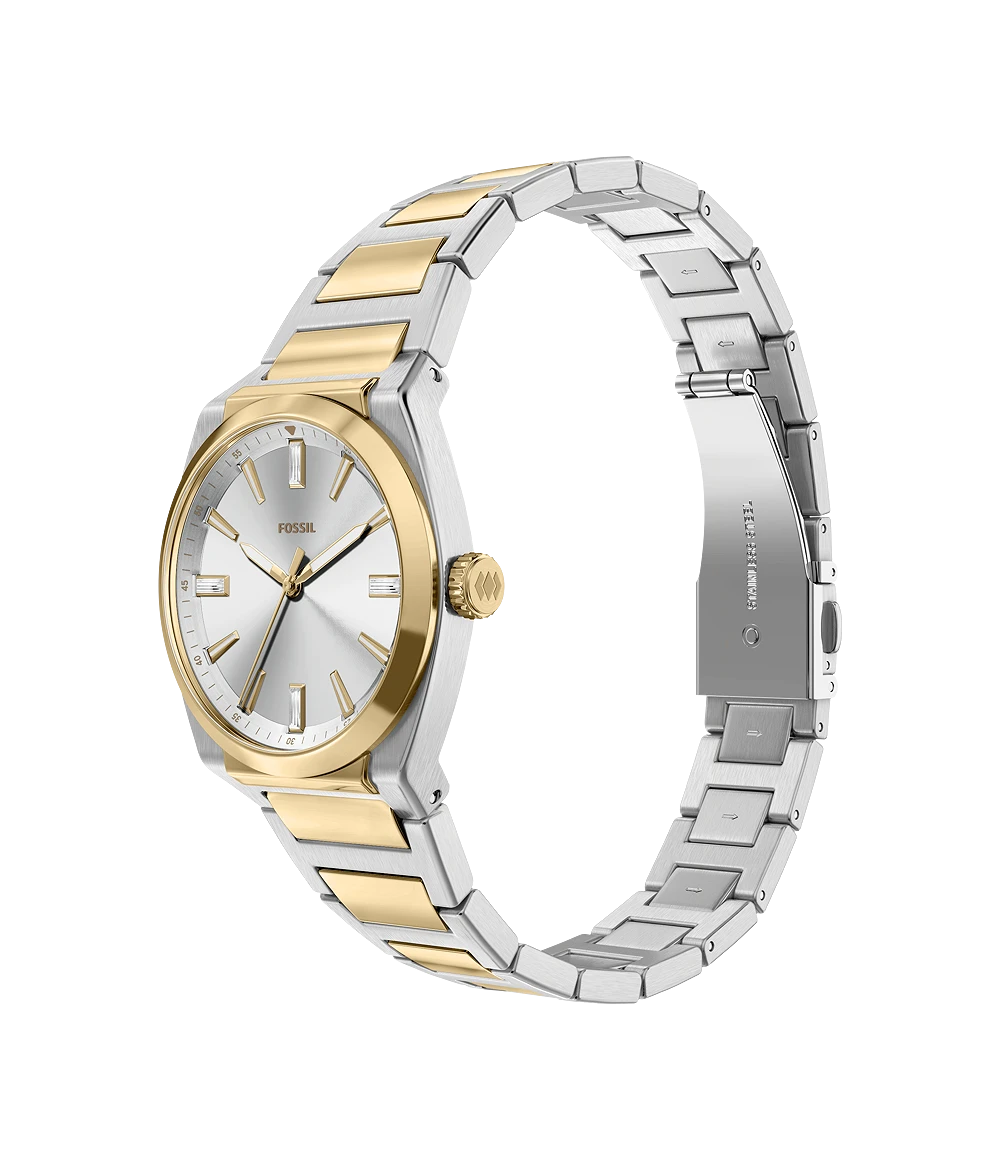 Fossil Everett Three-Hand Two-Tone Stainless-Steel Watch