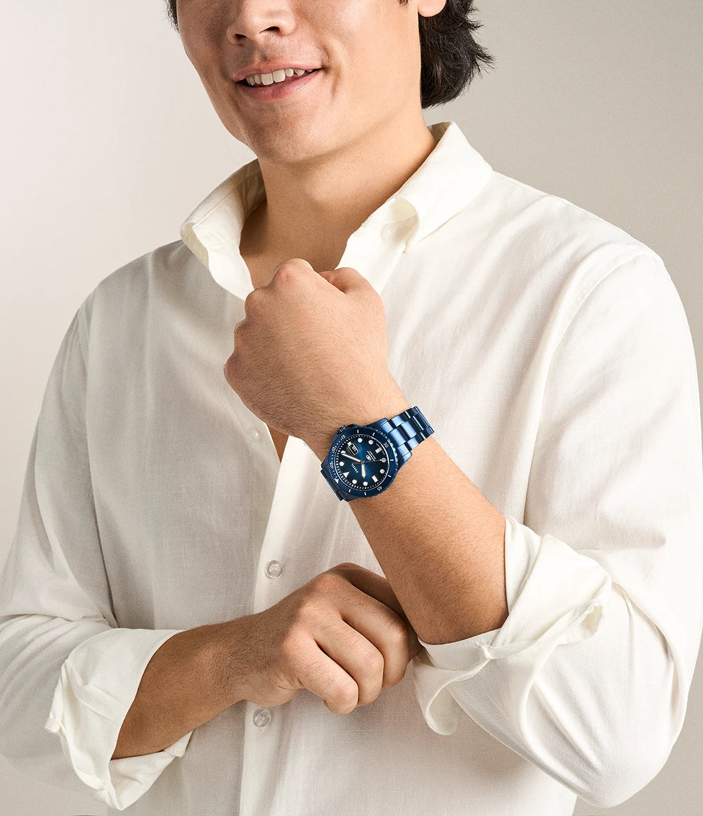 Fossil Blue Dive Three-Hand Date