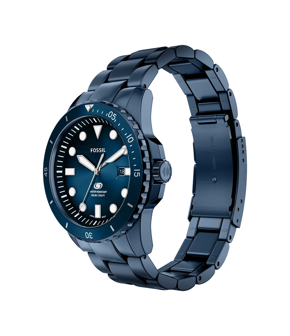 Fossil Blue Dive Three-Hand Date