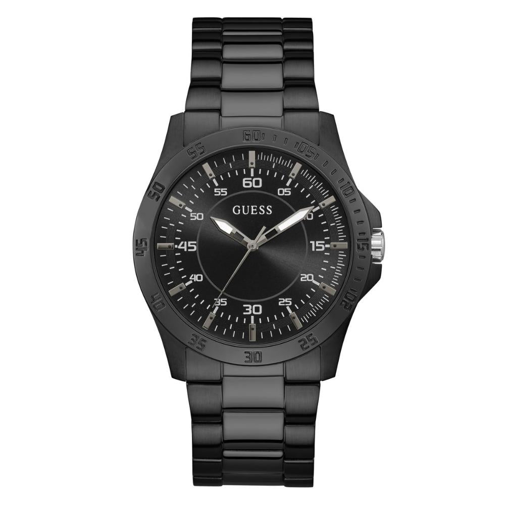 Guess Men Black Analog Stainless-Steel Watch