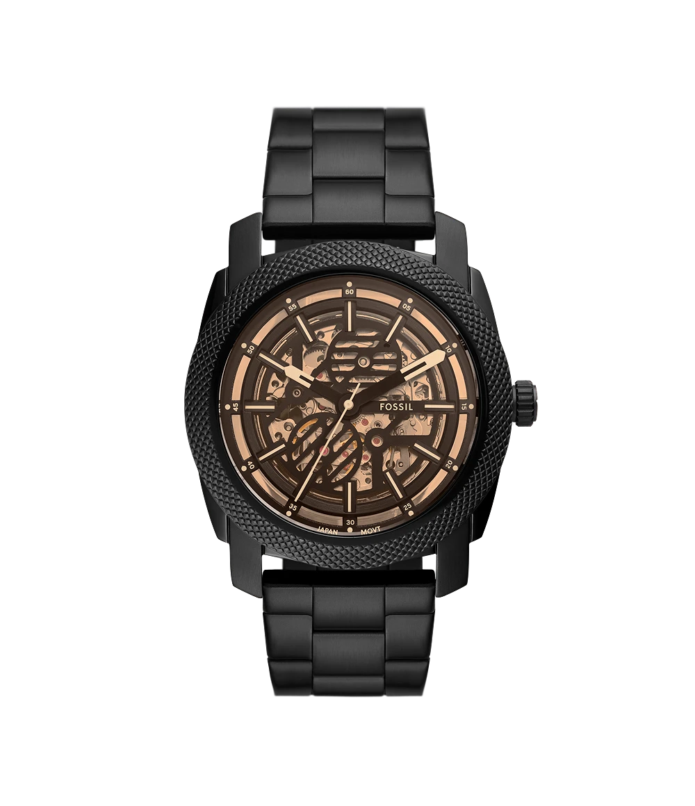 Fossil Machine Automatic Black Stainless-Steel Watch